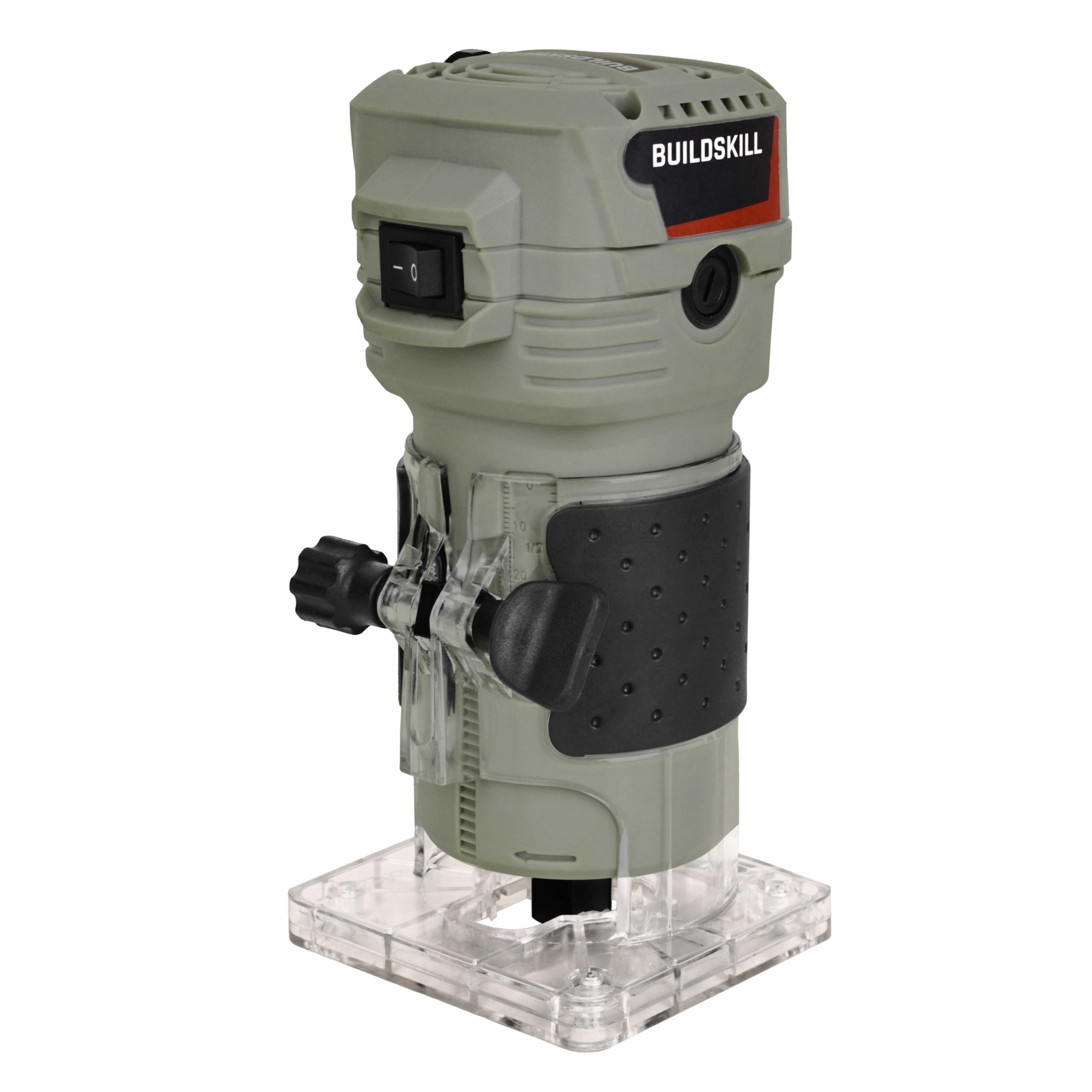 BUILDSKILL 550W Professional Wood Router Machine with Copper Motor | 10000-30000RPM 6 Speed Settings | 6mm, 6.35mm, 8mm Collet | TPR Soft Grip | Perfect Wood Trimmer for Woodworking, Craft & DIY