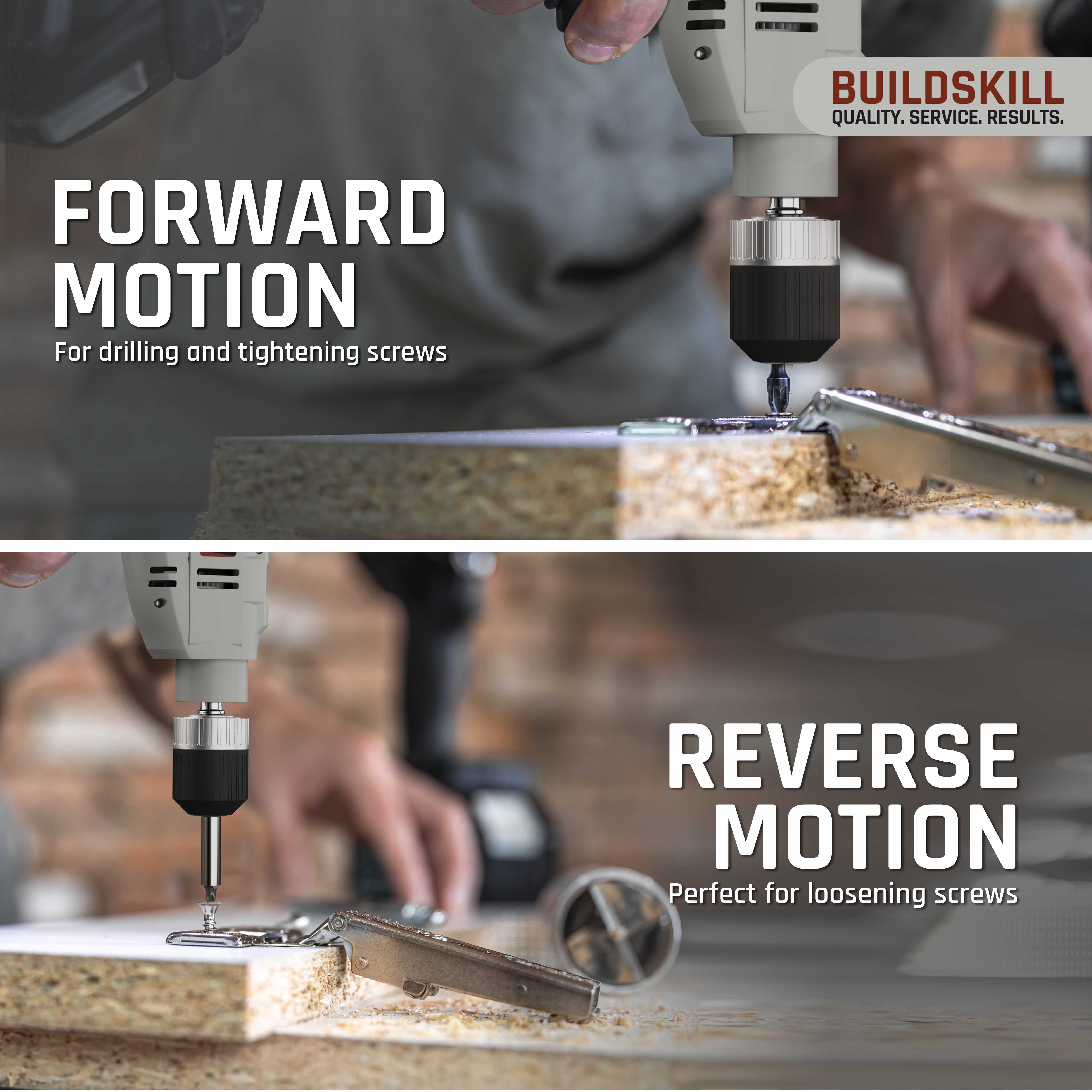 BUILDSKILL 400W drilling machine for home use | 10mm keyless chuck | copper motor with 2800 RPM variable speed | forward & reverse | drill machine for wall drilling, screwdriving & impact drilling