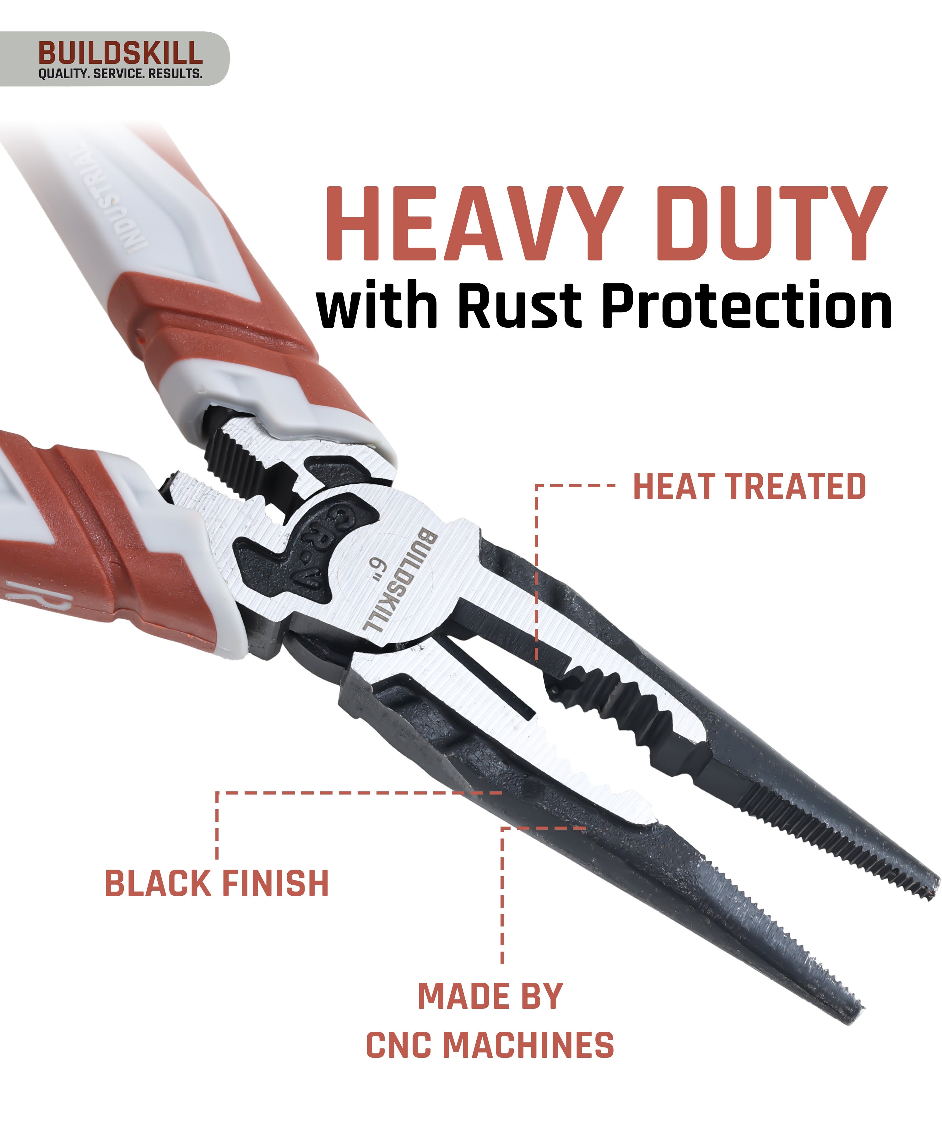 Buildskill 6 Inches CNC Nose Plier