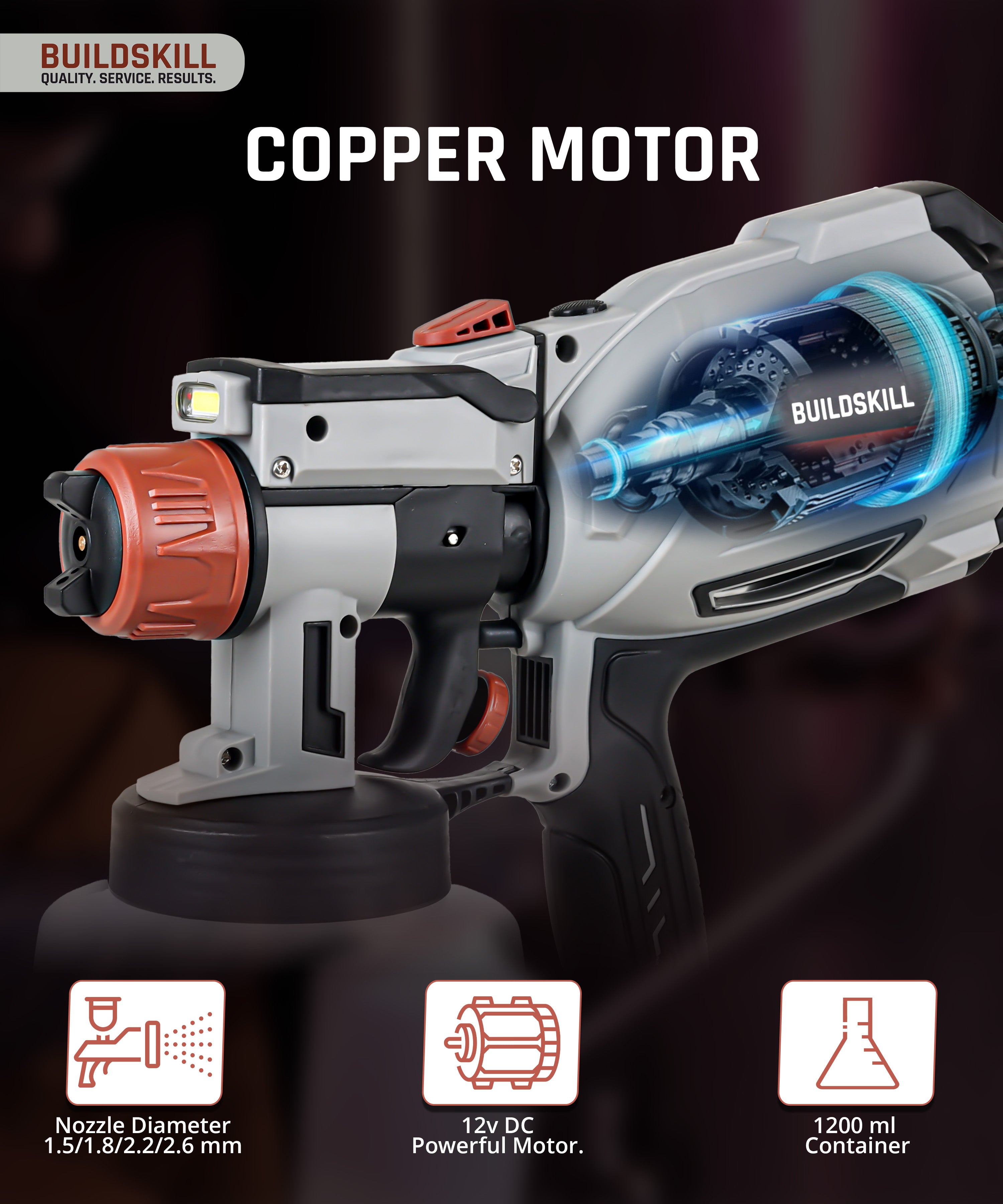 Buildskill 600W Paint Sprayer With 1200 ML Container