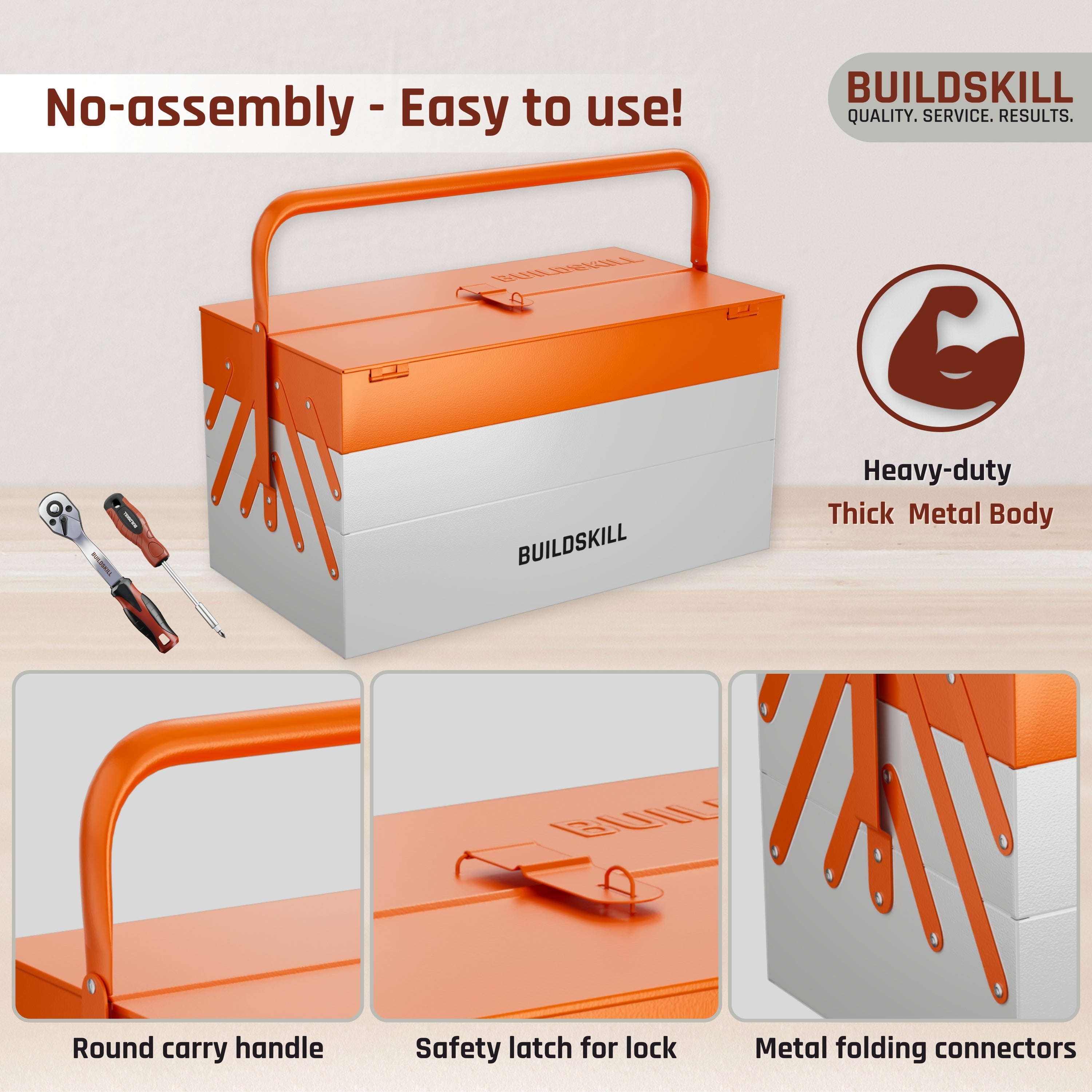 Buildskill 17 Inches Iron Toolbox