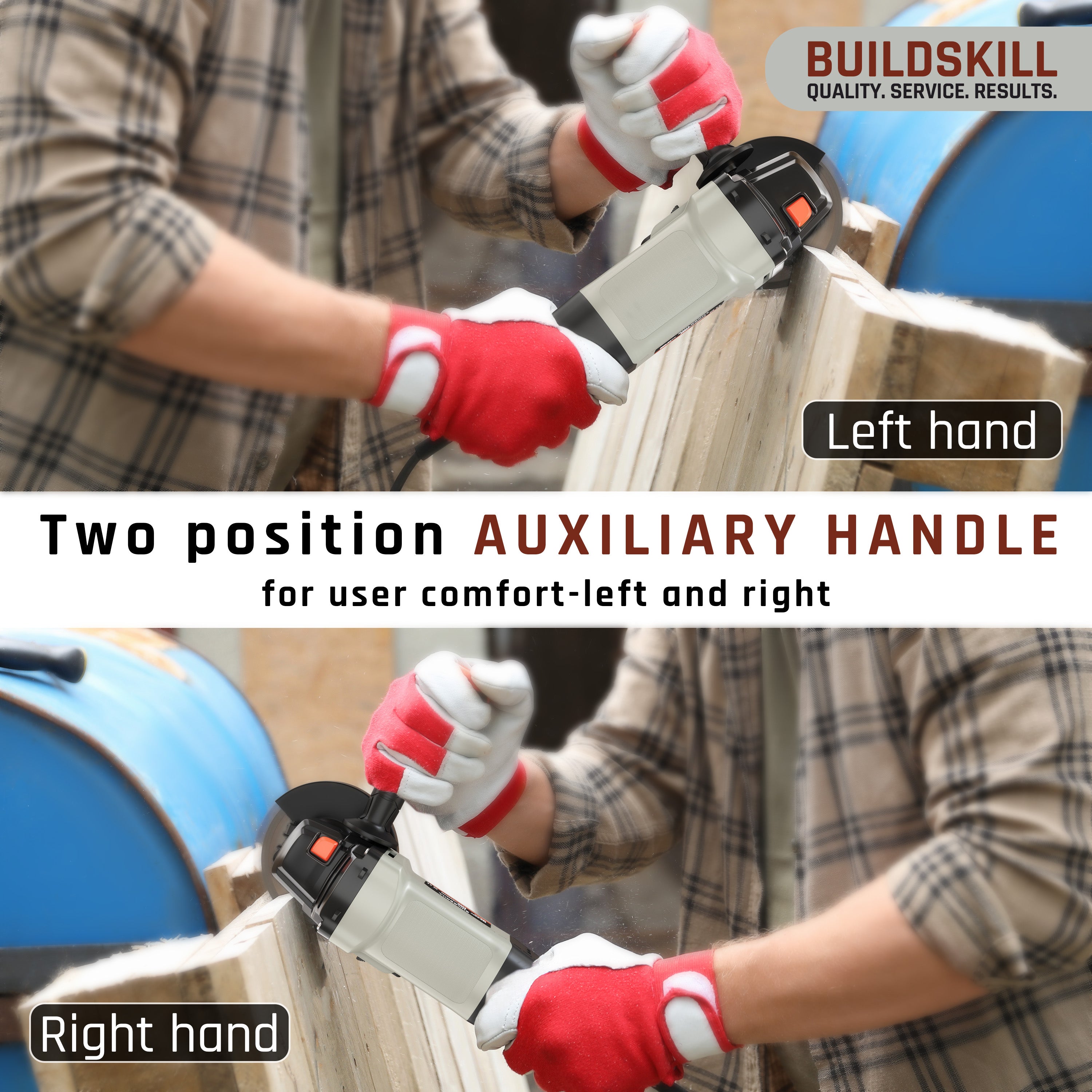 Buildskill 900W Angle Grinder with Quick Change & Variable Speed (100mm)