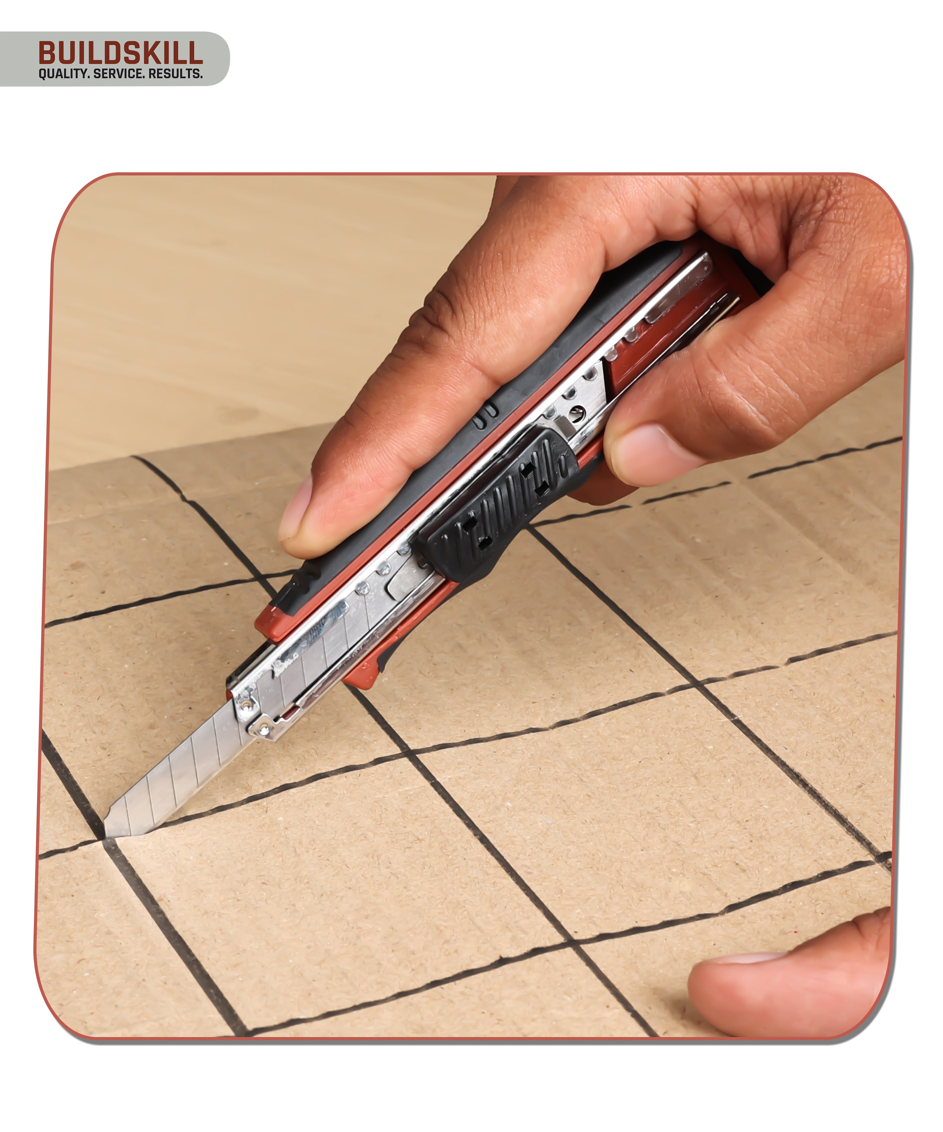 BUILDSKILL Utility Knife 9MM (1 Knife + 2 Blades) with 10 pcs Extra Blades