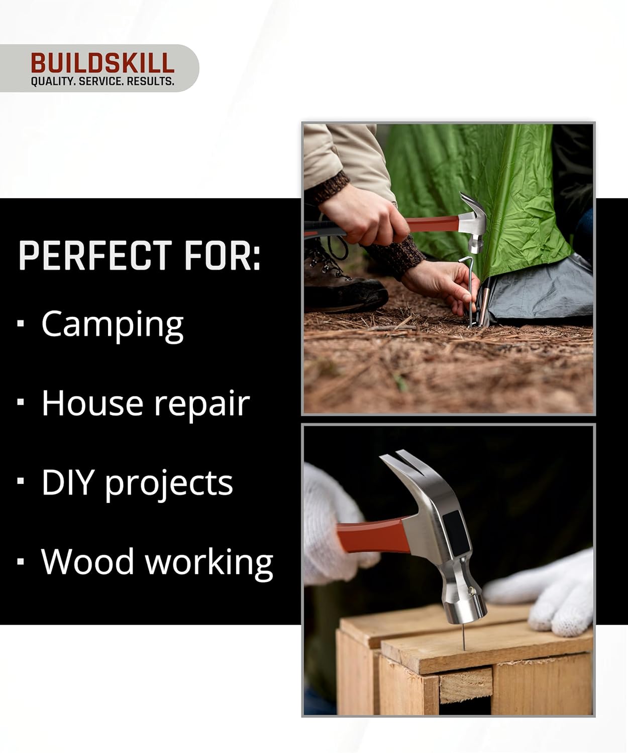 Buildskill Fiberglass 8OZ Hammer – Durable and Lightweight