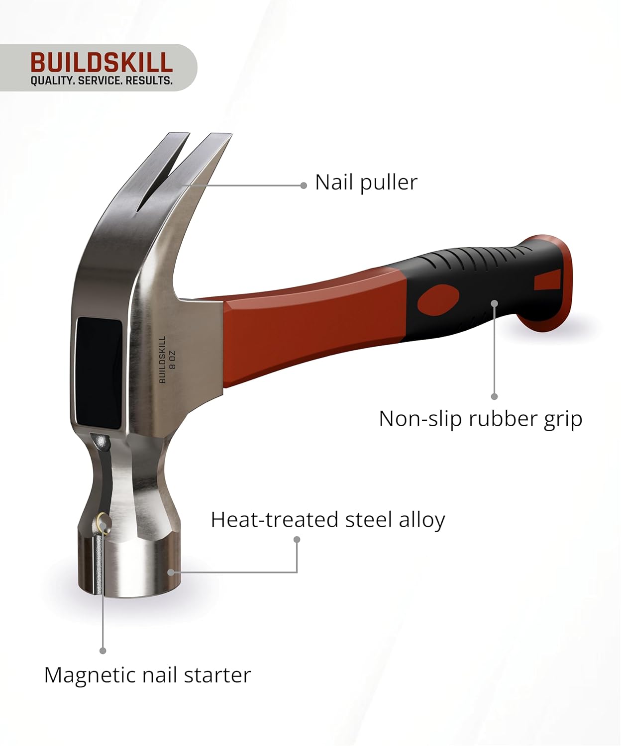 Buildskill Fiberglass 8OZ Hammer – Durable and Lightweight