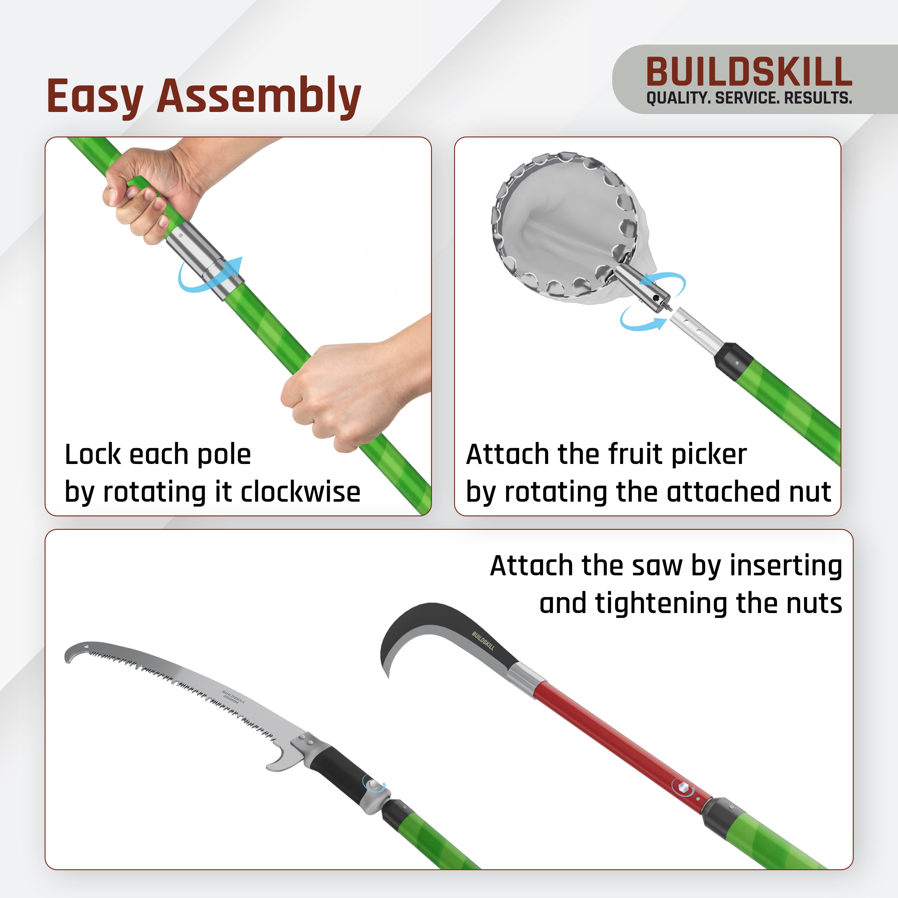 Telescopic Plucker & Saw Combo 8-24 feet