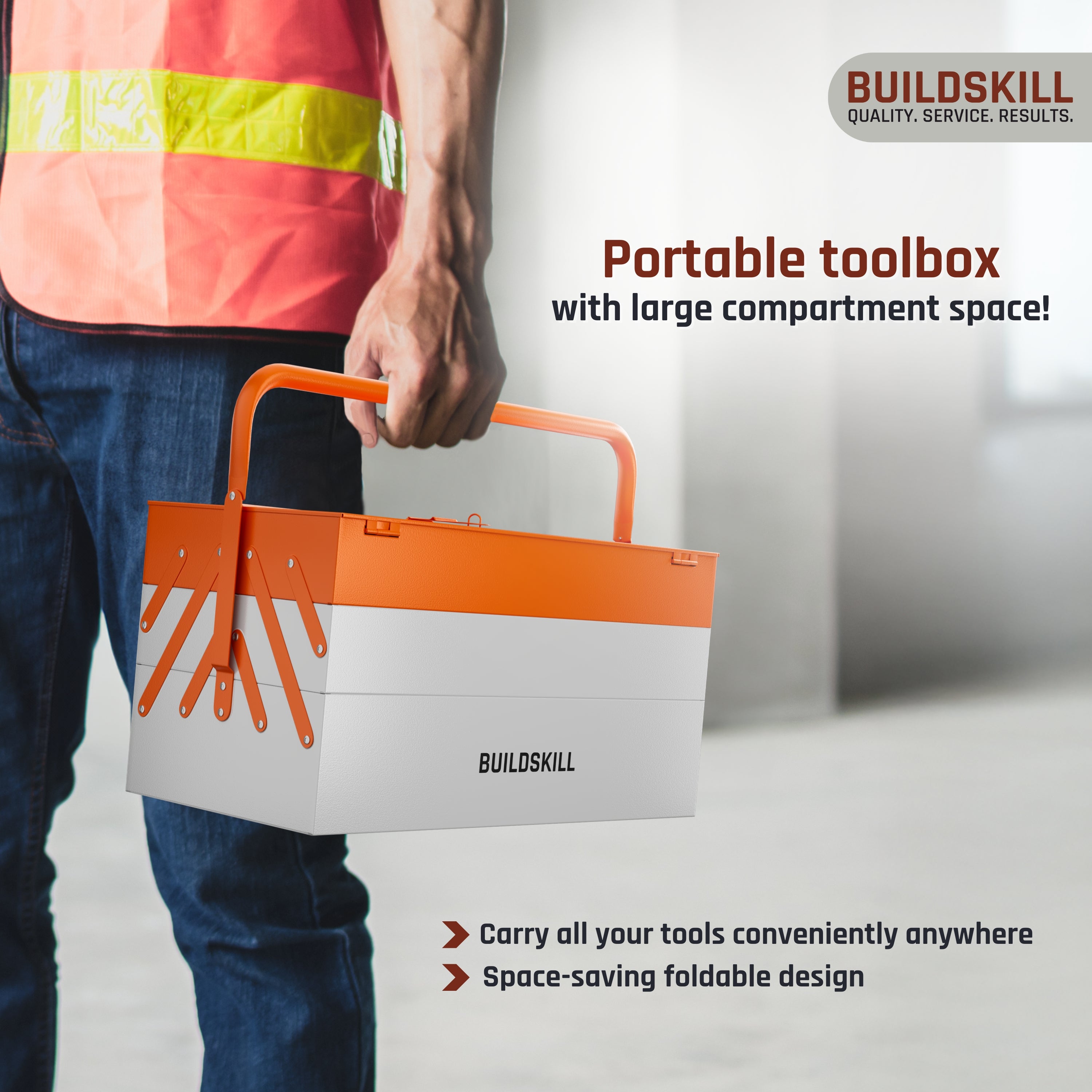 Buildskill 17 Inches Iron Toolbox