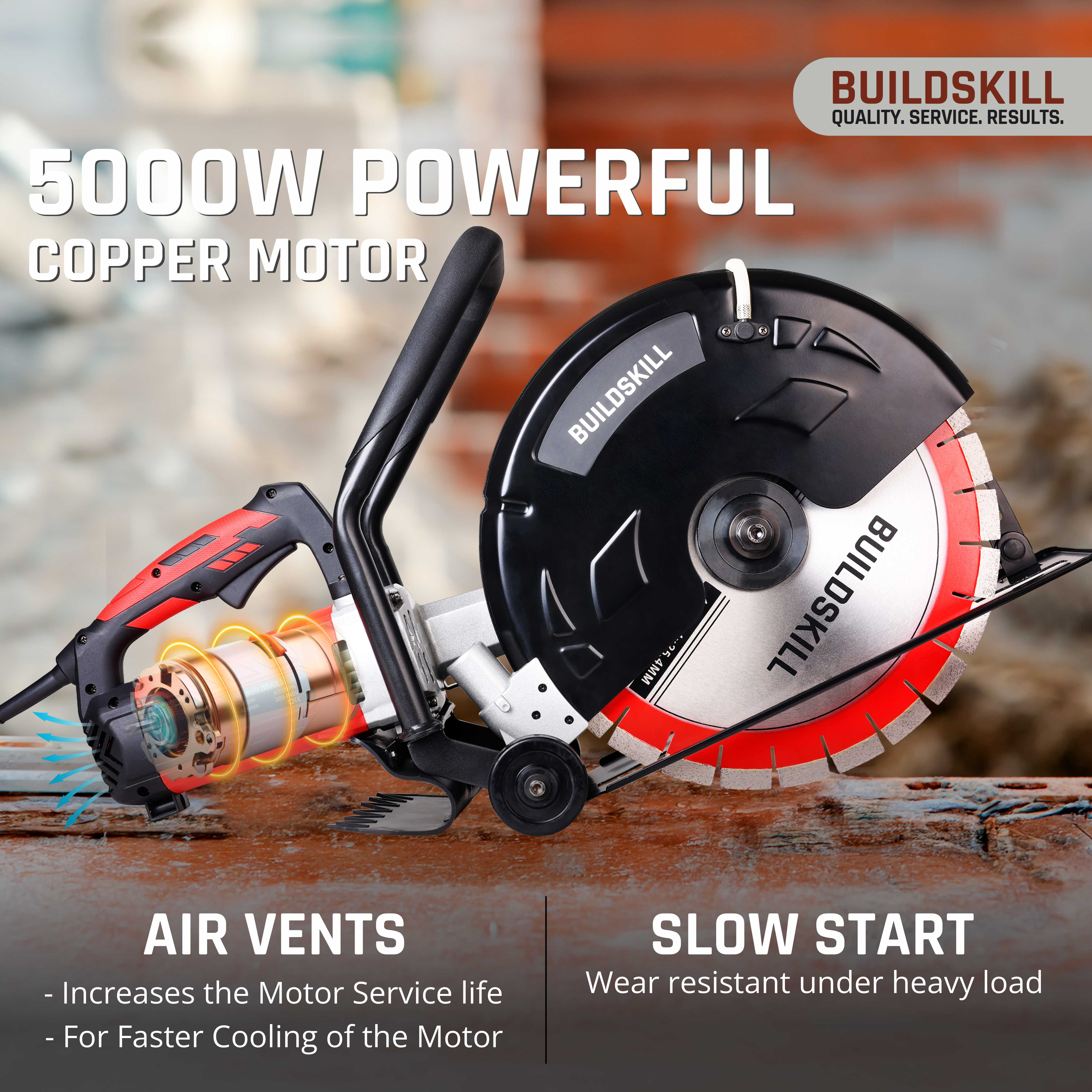 Buildskill 16 Inches Concrete Cutter for Heavy-Duty Use