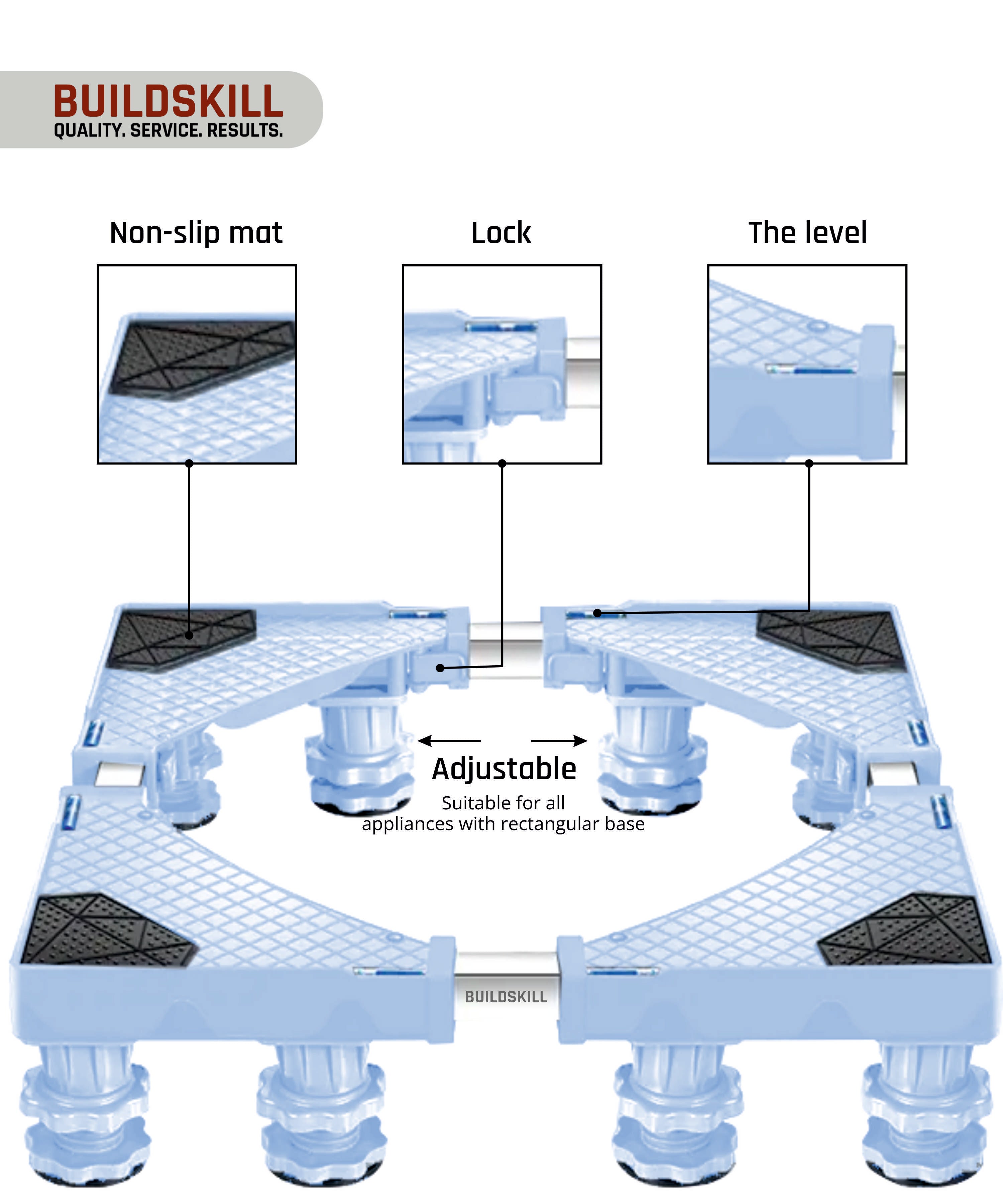 Buildskill Washing Machine Stand (12 Legs)