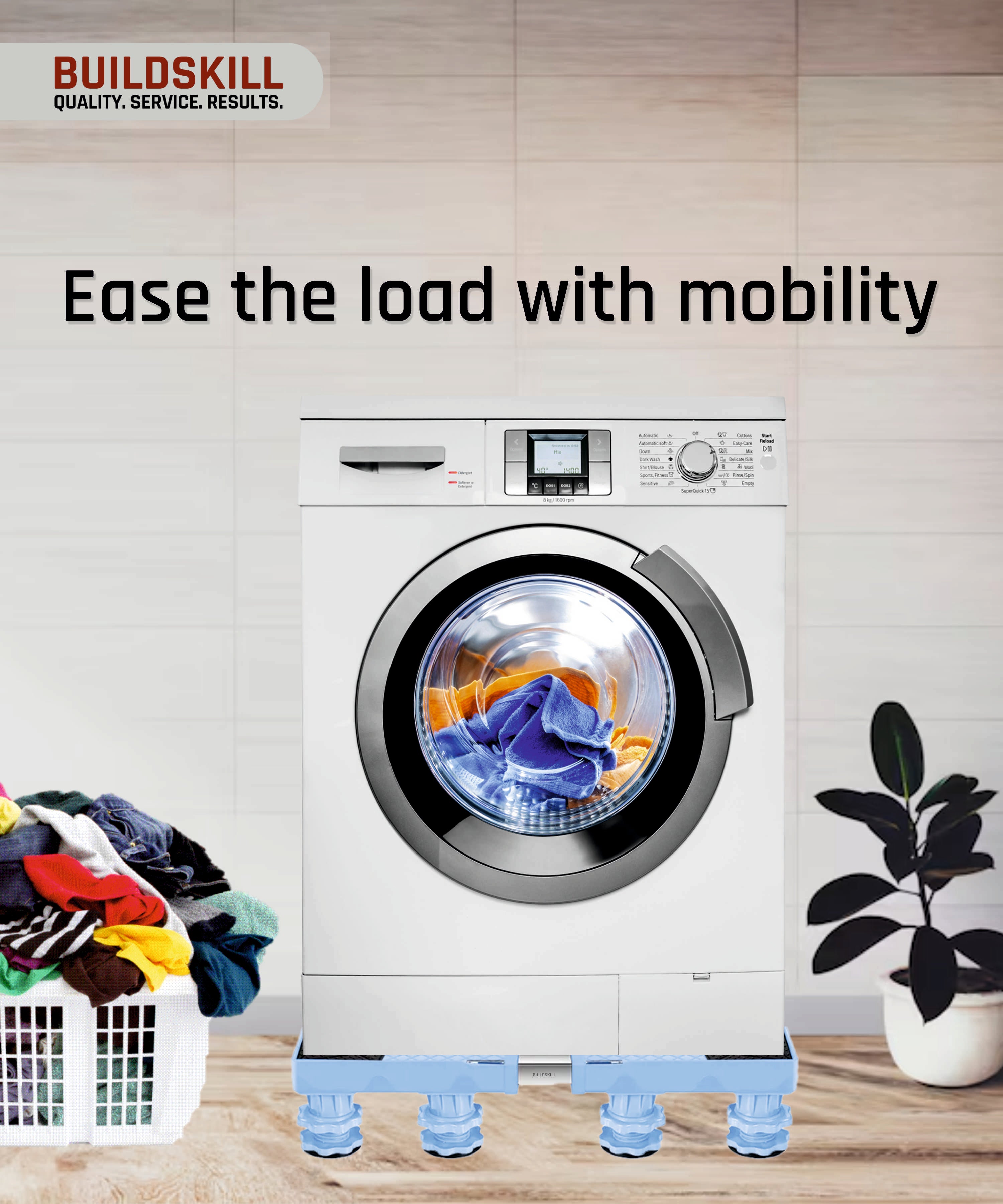 Buildskill Washing Machine Stand (8 Legs)