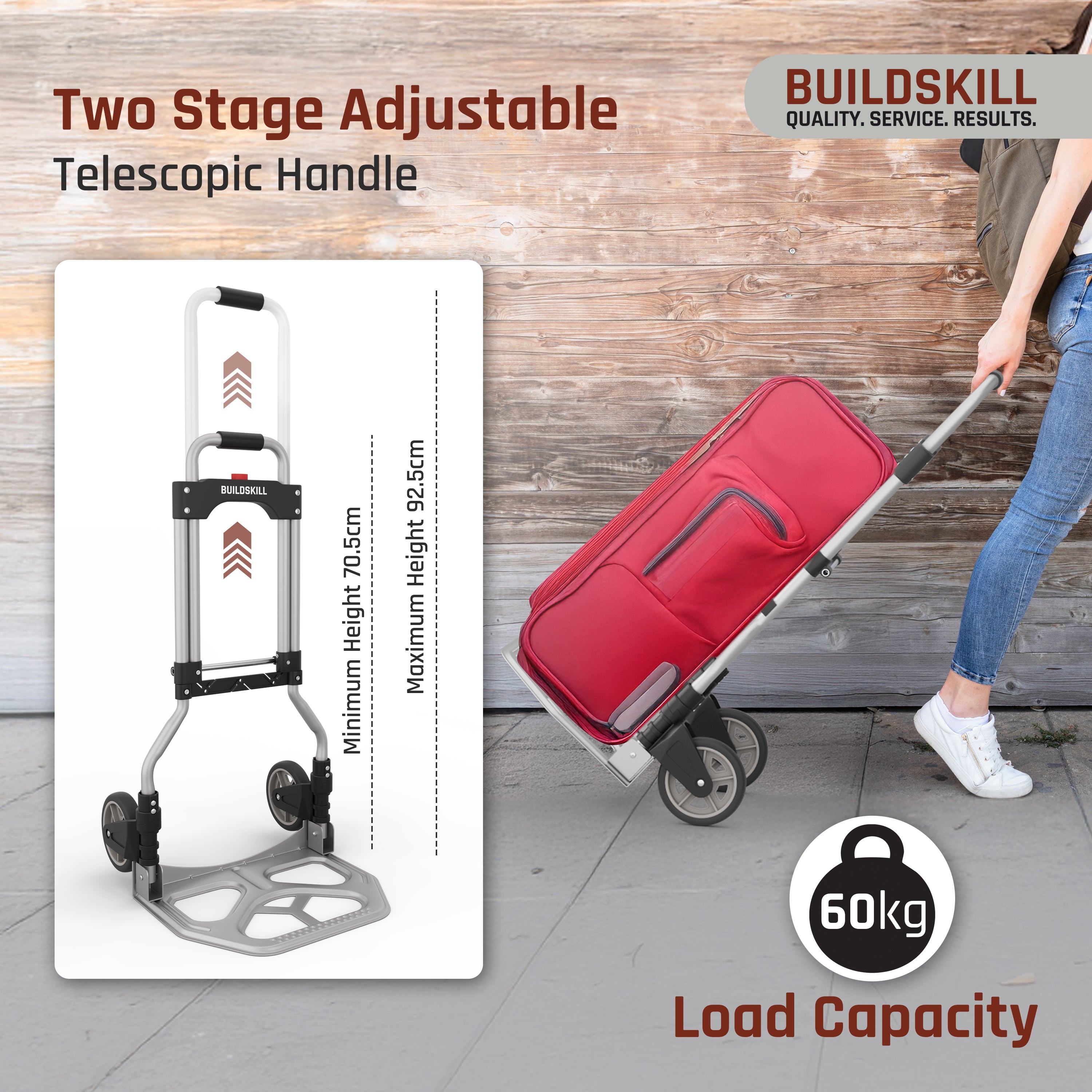 Folding Trolley 2 Wheel (Steel) (60 kgs)