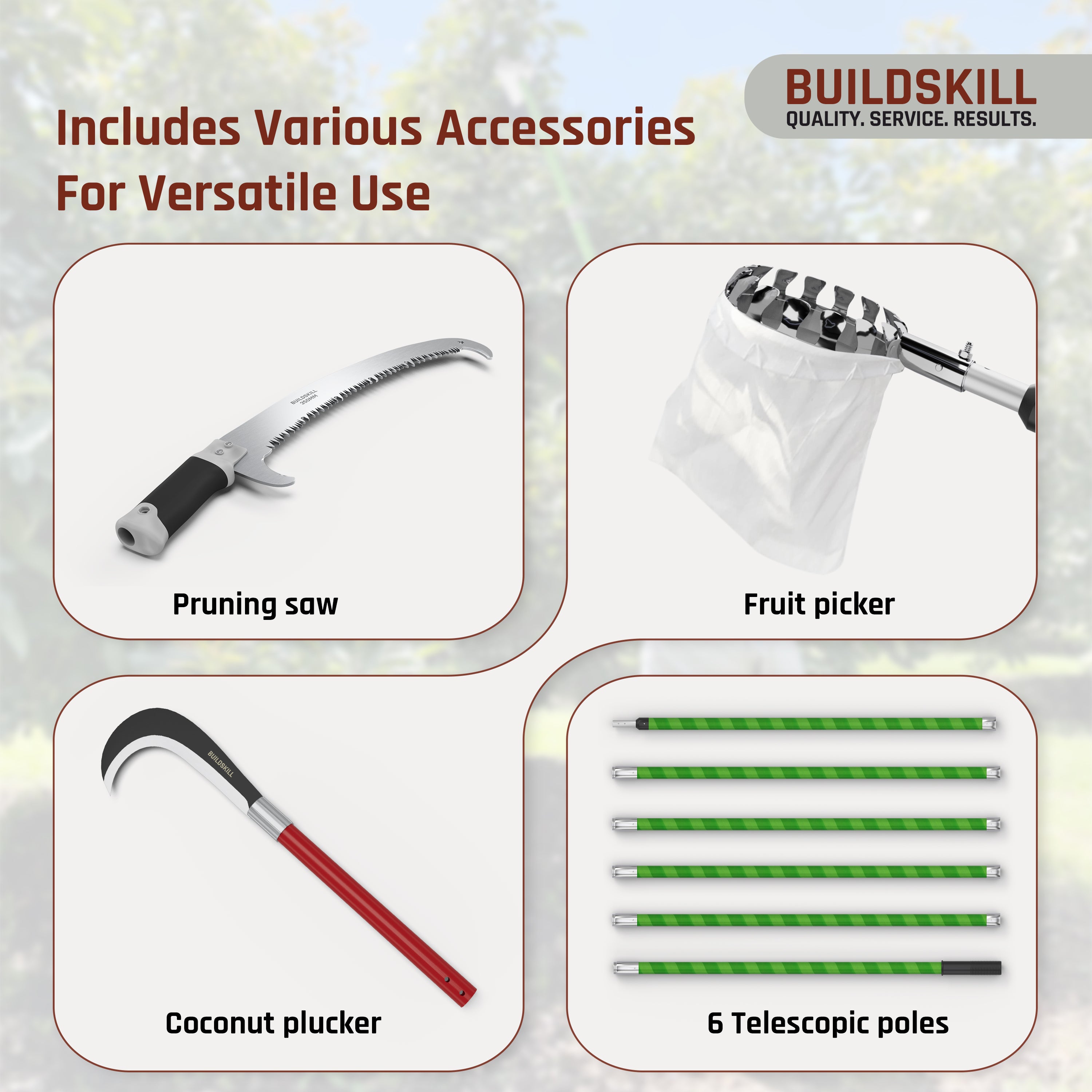 Telescopic Plucker & Saw Combo 8-24 feet