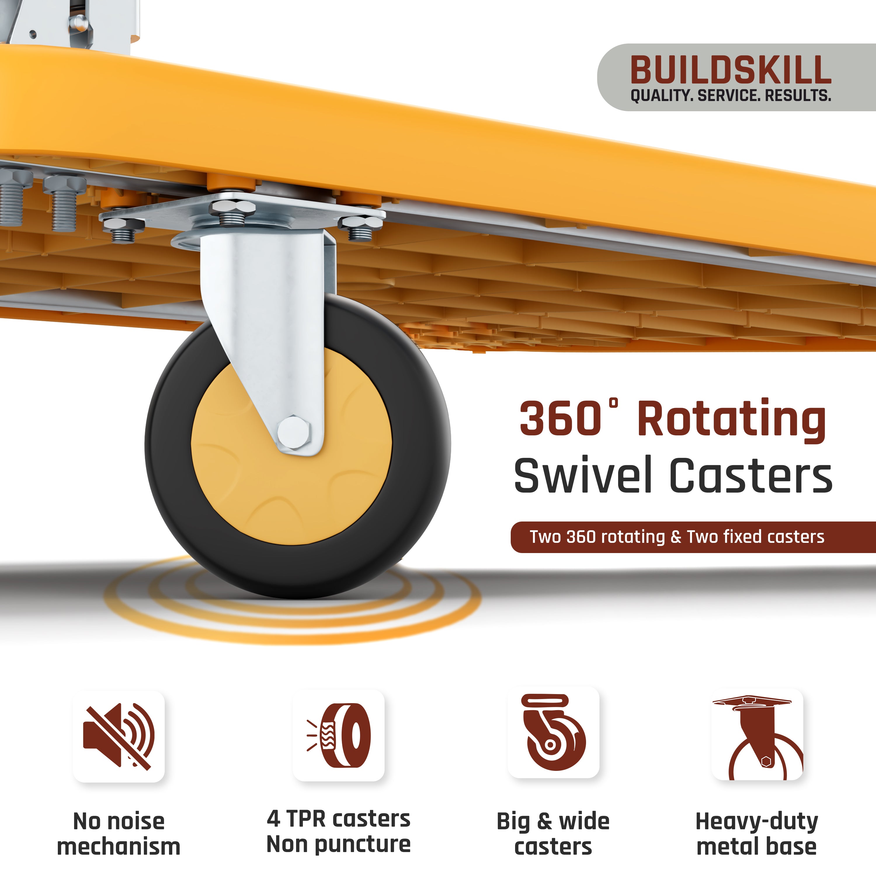 Buildskill Foldable Platform Trolley  150 KG  Load Capacity ( 50X79 )