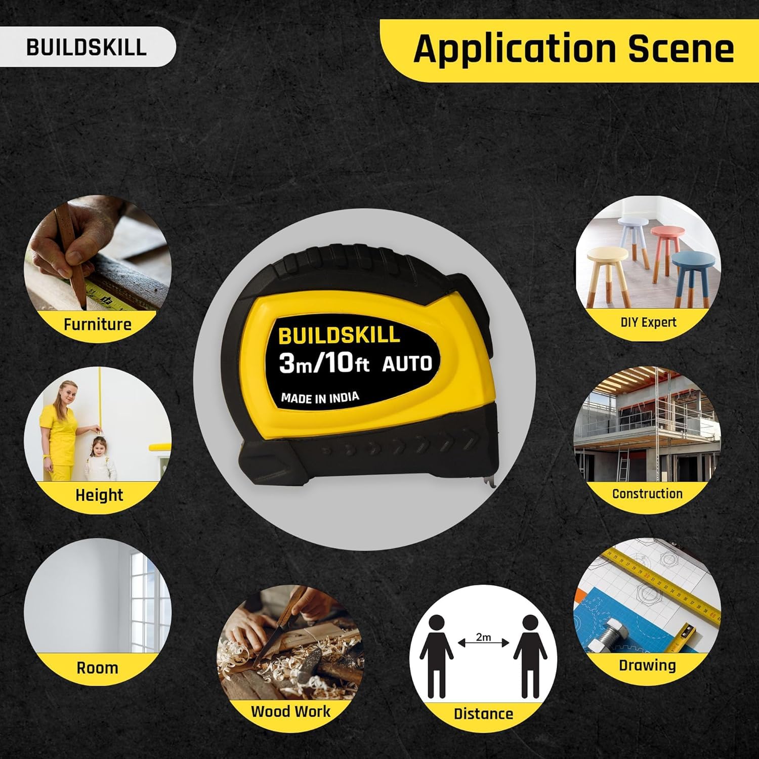 Buildskill 3M Auto Lock Measuring Tape