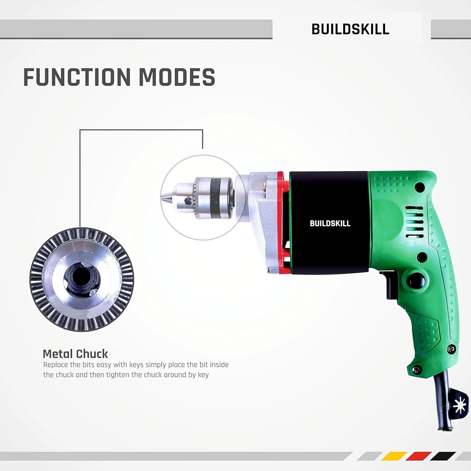 Buildskill 300W Pistol Grip Drill Machine