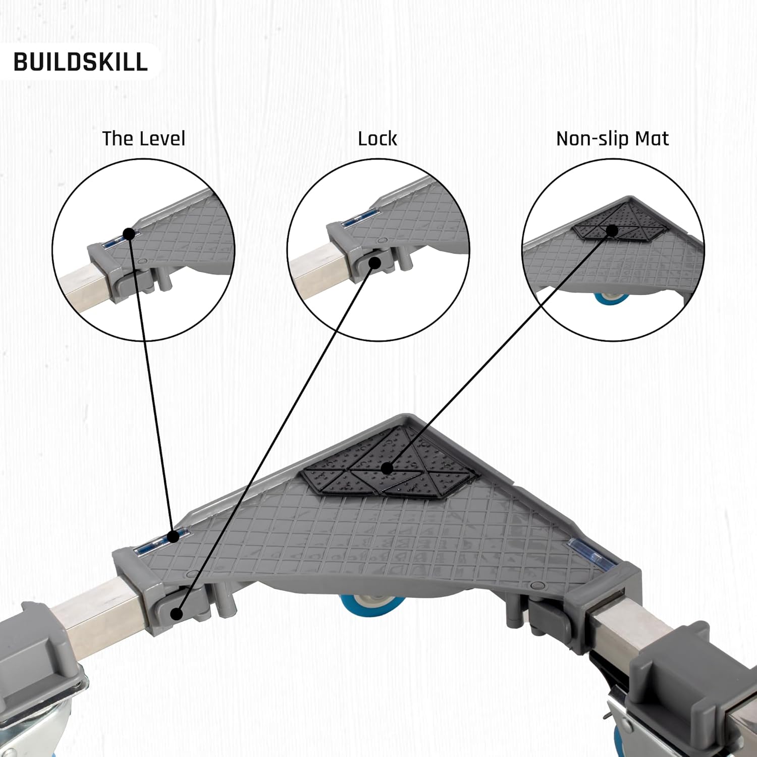 Washing Machine Stand (8 Double Wheels)