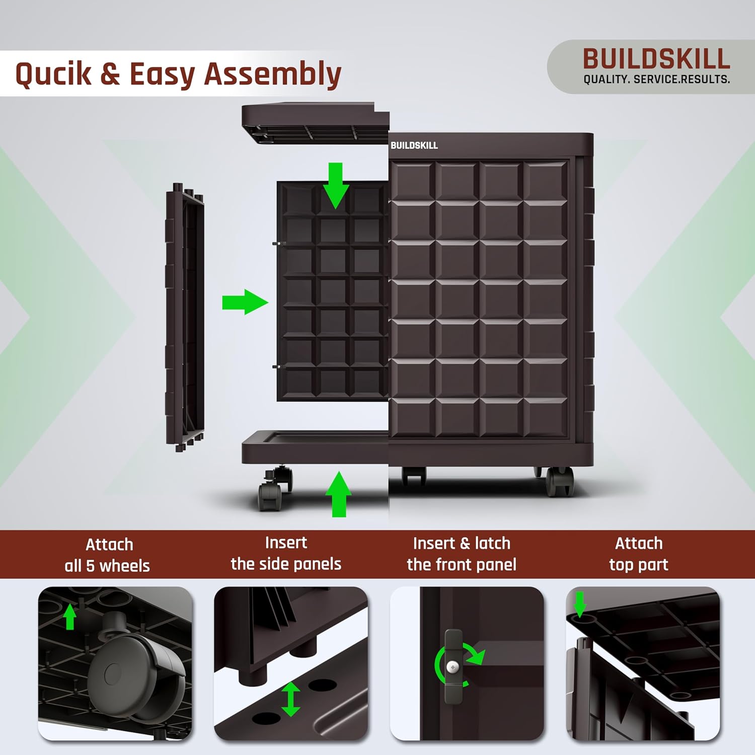 Buildskill Inverter Trolley With 100 KG Load Capacity - Brown