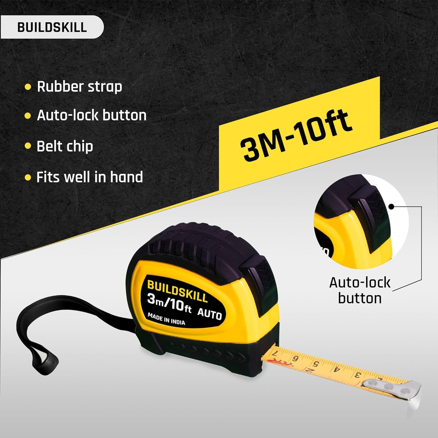 Buildskill 3M Auto Lock Measuring Tape