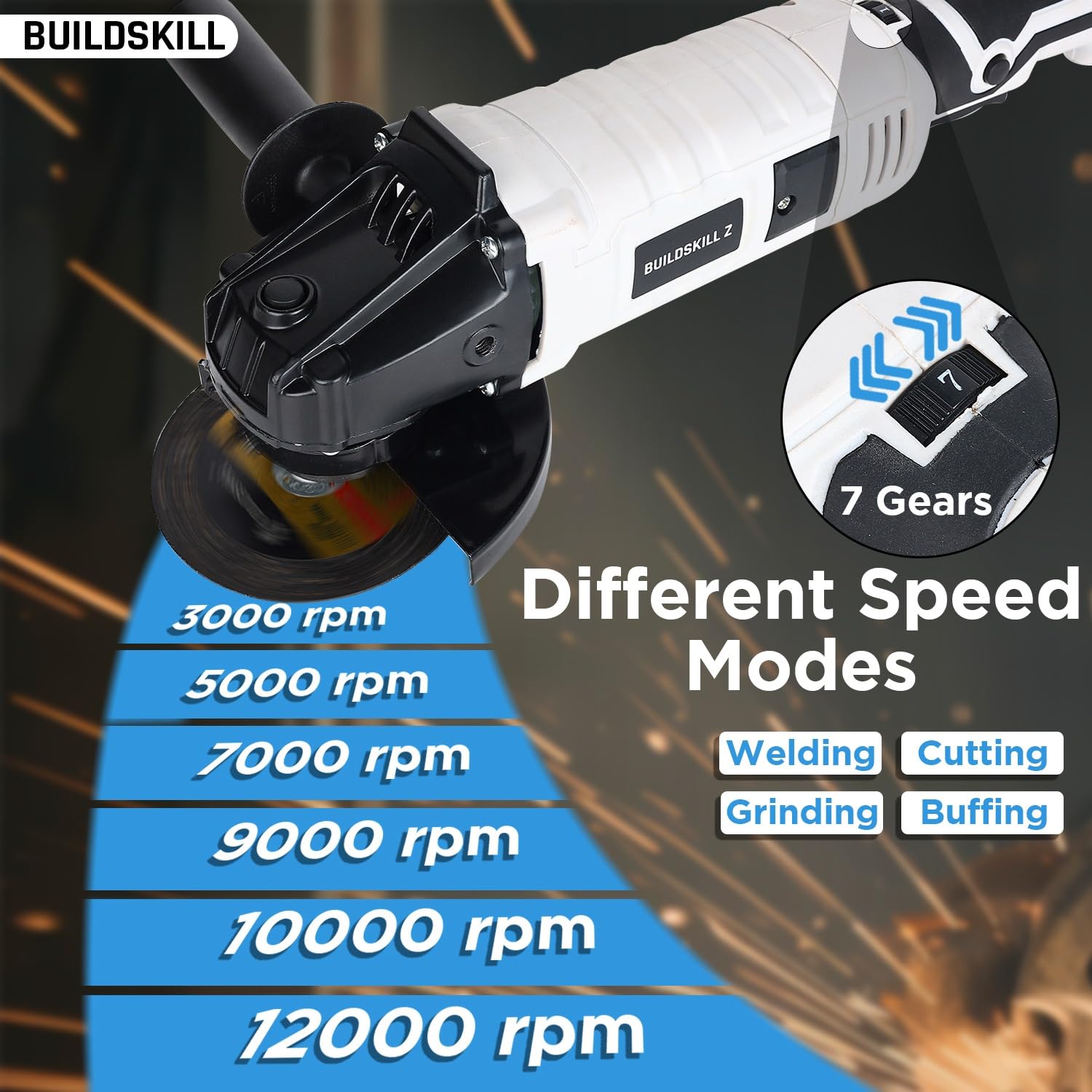 Angle Grinder 125MM Variable Speed