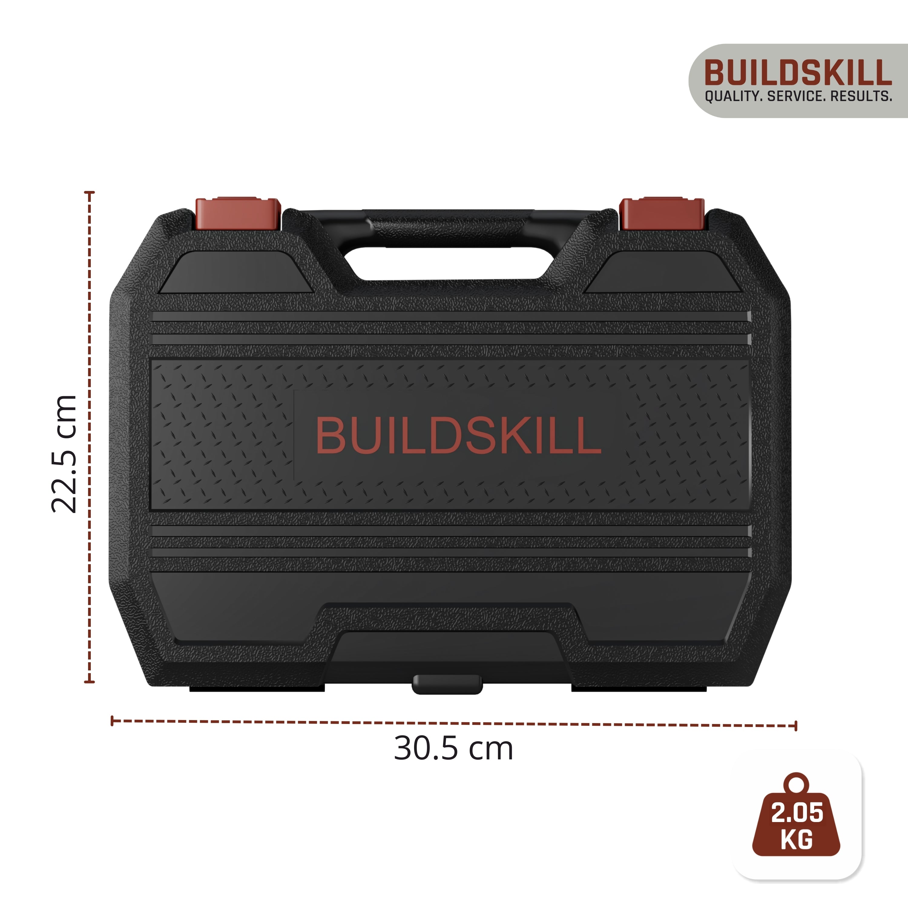 BUILDSKILL 3/8 inch socket set | 23 piece - heavy duty CR-V material | 3" & 6" extension bar | quick release reversible ratchet | TPR anti-slip grip | socket wrench set for car & bicycle repairing
