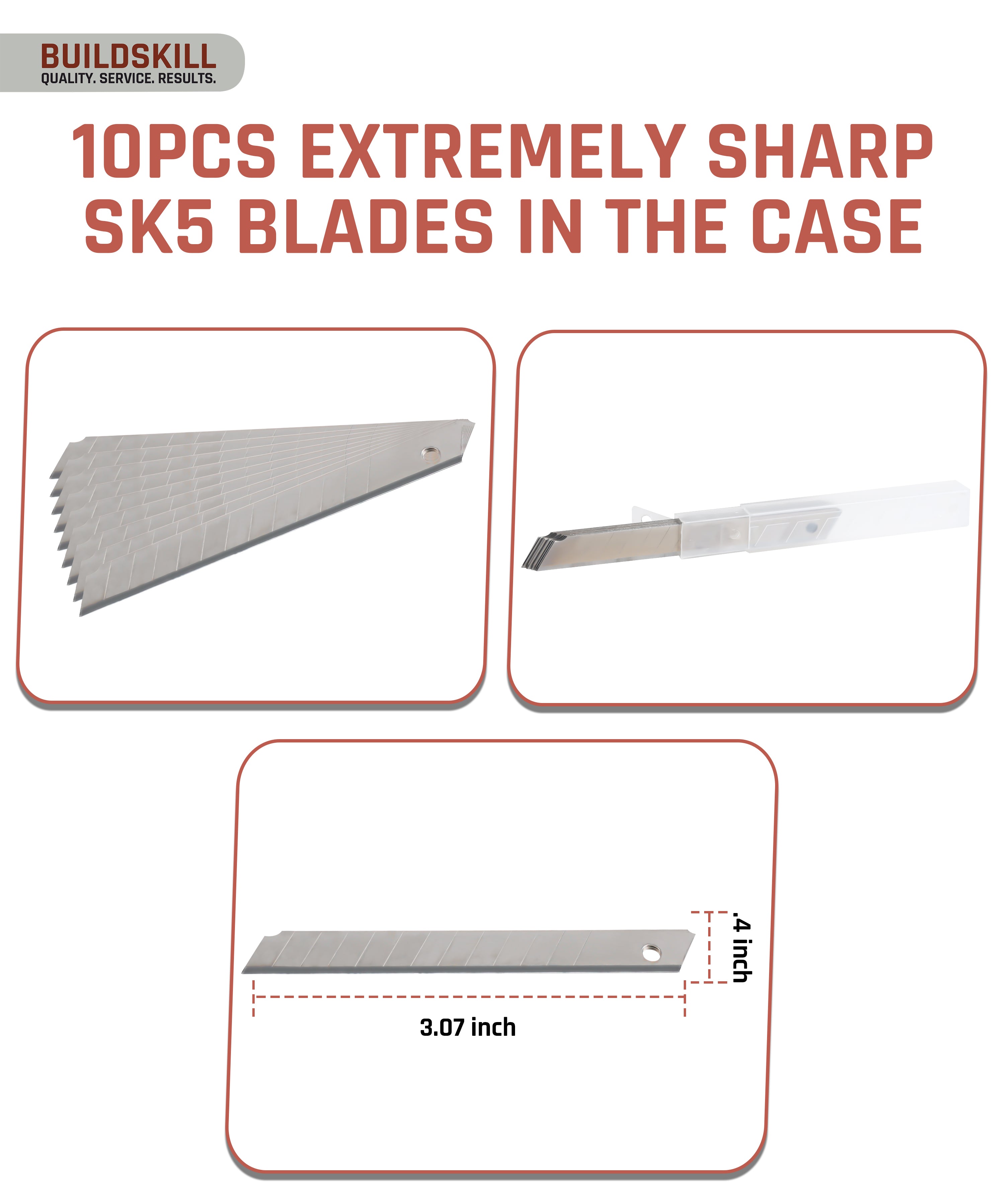 Utility Knife 9MM (1+2) + 10 pcs Blade