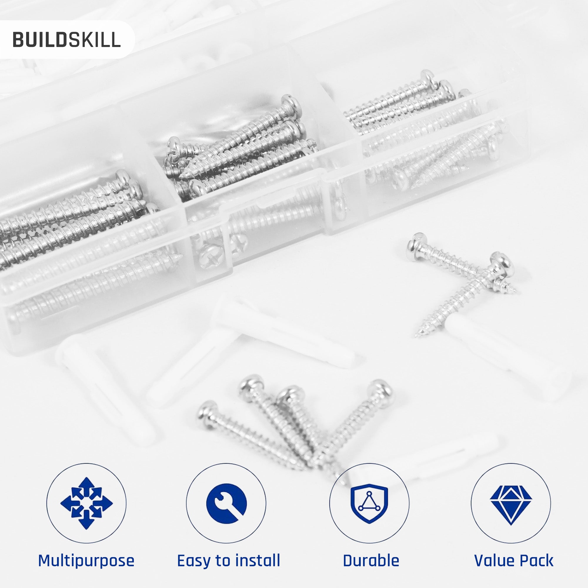 102 pc Screw and Anchor Set